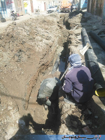 اصلاح شبکه فاضلاب زابل توسط شرکت آبفا